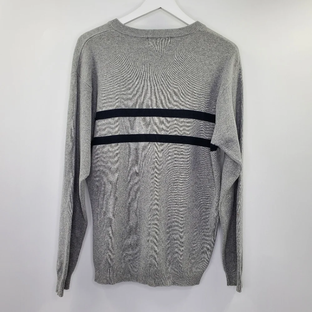 Chaps Ralph Lauren Vintage Dad Sweater Gray Cozy - Picture 4 of 6